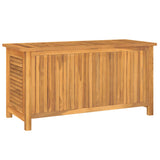 Garden Storage Box with Bag 114x50x58 cm Solid Wood Teak - Close-Up Angle
