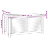 Garden Storage Box with Bag 114x50x58 cm Solid Wood Teak - Extra Image