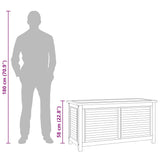 Garden Storage Box with Bag 114x50x58 cm Solid Wood Teak - Extra Image