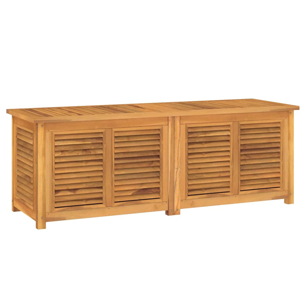 Garden Storage Box with Bag 150x50x55 cm Solid Wood Teak