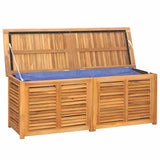 Garden Storage Box with Bag 150x50x55 cm Solid Wood Teak - Top-Down View