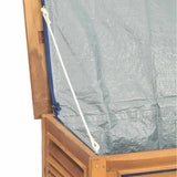 Garden Storage Box with Bag 150x50x55 cm Solid Wood Teak