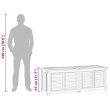 Garden Storage Box with Bag 150x50x55 cm Solid Wood Teak - Extra Image