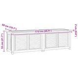 Garden Storage Box with Bag 175x50x55 cm Solid Wood Teak - Extra Image