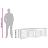 Garden Storage Box with Bag 175x50x55 cm Solid Wood Teak - Extra Image