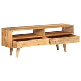 TV Cabinet 110x30x41 cm Solid Wood Mango - Front View