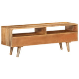 TV Cabinet 110x30x41 cm Solid Wood Mango - Top-Down View