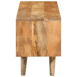 TV Cabinet 110x30x41 cm Solid Wood Mango - 45-Degree Angle