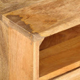 TV Cabinet 110x30x41 cm Solid Wood Mango - Rear View