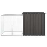 Rabbit Cage Anthracite 200x91x100 cm Galvanised Steel - Side View