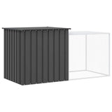Rabbit Cage Anthracite 200x91x100 cm Galvanised Steel - Close-Up Angle