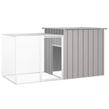 Rabbit Cage Grey 200x91x100 cm Galvanised Steel