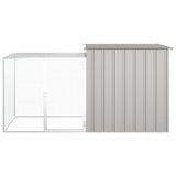 Rabbit Cage Grey 200x91x100 cm Galvanised Steel - Side View