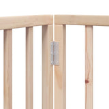 Dog Gate with Door Foldable 12 Panels 600 cm Poplar Wood