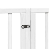 Dog Gate with Door Foldable 12 Panels White 600 cm Poplar Wood