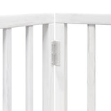 Dog Gate with Door Foldable 12 Panels White 600 cm Poplar Wood - Extra Image