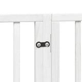 Dog Gate with Door Foldable 15 Panels White 750 cm Poplar Wood - Low Angle