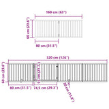 Dog Gate with Door Foldable 6 Panels 480 cm Poplar Wood - Extra Image