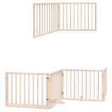 Dog Gate with Door Foldable 10 Panels 800 cm Poplar Wood