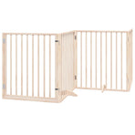 Dog Gate with Door Foldable 10 Panels 800 cm Poplar Wood