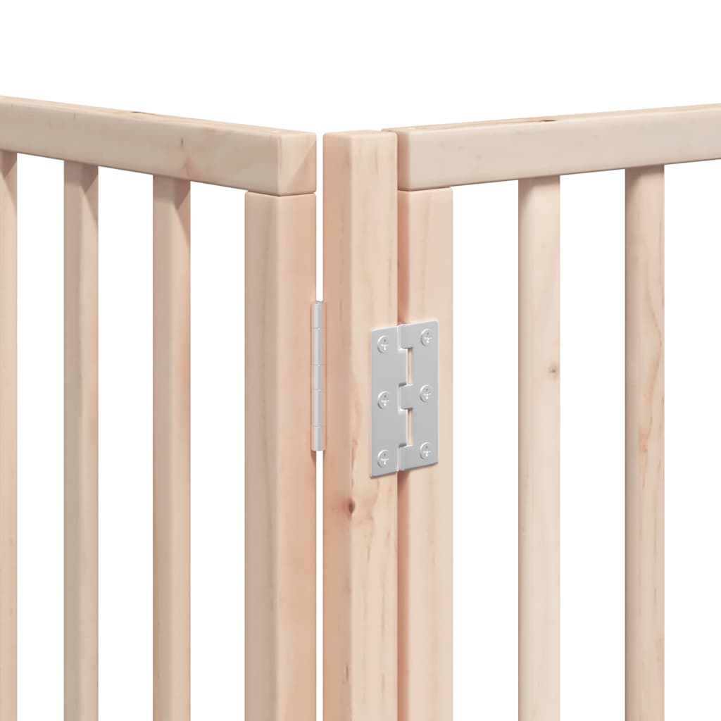 Dog Gate with Door Foldable 10 Panels 800 cm Poplar Wood