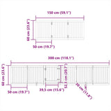 Dog Gate with Door Foldable 9 Panels 450 cm Poplar Wood - Extra Image