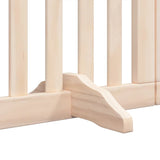 Dog Gate with Door Foldable 12 Panels 600 cm Poplar Wood - Rear View
