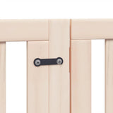 Dog Gate with Door Foldable 12 Panels 600 cm Poplar Wood