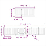 Dog Gate with Door Foldable 12 Panels 600 cm Poplar Wood