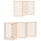Dog Gate with Door Foldable 12 Panels 600 cm Poplar Wood