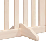 Dog Gate with Door Foldable 12 Panels 600 cm Poplar Wood - Close-Up Angle