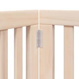Dog Gate with Door Foldable 12 Panels 600 cm Poplar Wood