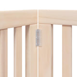Dog Gate with Door Foldable 15 Panels 750 cm Poplar Wood - Low Angle