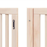 Dog Gate with Door Foldable 15 Panels 750 cm Poplar Wood - Extra Image