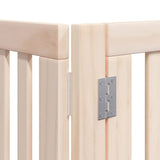 Dog Gate with Door Foldable 6 Panels 480 cm Poplar Wood - Extra Image