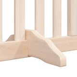 Dog Gate with Door Foldable 8 Panels 640 cm Poplar Wood - Rear View