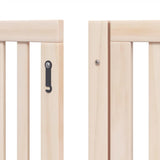 Dog Gate with Door Foldable 10 Panels 800 cm Poplar Wood - Extra Image