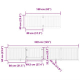 Dog Gate with Door Foldable 10 Panels 800 cm Poplar Wood - Extra Image