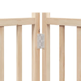 Dog Gate with Door Foldable 15 Panels 750 cm Poplar Wood