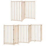 Dog Gate with Door Foldable 12 Panels 600 cm Poplar Wood