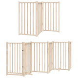 Dog Gate with Door Foldable 15 Panels 750 cm Poplar Wood - Side View