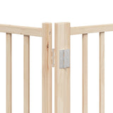 Dog Gate with Door Foldable 15 Panels 750 cm Poplar Wood