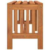 Garden Bench 80 cm Solid Wood Eucalyptus - Top-Down View