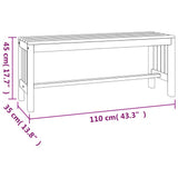 Garden Bench 110 cm Solid Wood Eucalyptus