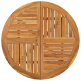 Garden Table Ø 85 cm Solid Wood Acacia - Top-Down View