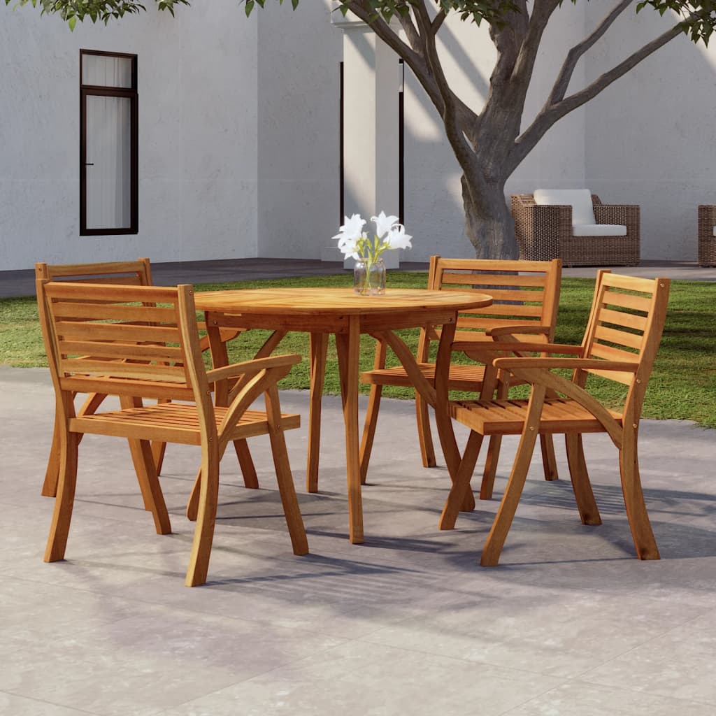 Garden Table ?110 cm Solid Wood Acacia