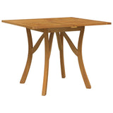 Garden Table 85x85x75 cm Solid Wood Acacia - Front View
