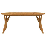 Garden Table 200x90x75 cm Solid Wood Acacia - Side View