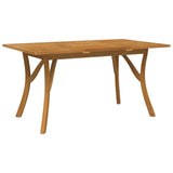 Garden Table 150x90x75 cm Solid Wood Acacia - Front View