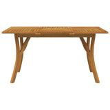 Garden Table 150x90x75 cm Solid Wood Acacia - Side View
